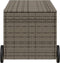 vidaXL - Tuinbox - met - wielen - 190 - L - poly - rattan - grijs
