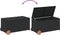 vidaXL - Tuinbox - met - wielen - 190 - L - poly - rattan - zwart