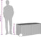 vidaXL - Tuinbox - met - wielen - 283 - L - poly - rattan - grijs