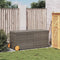 vidaXL - Tuinbox - met - wielen - 283 - L - poly - rattan - grijs