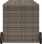 vidaXL - Tuinbox - met - wielen - 283 - L - poly - rattan - grijs