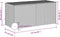 vidaXL - Tuinbox - met - wielen - 283 - L - poly - rattan - zwart