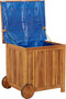 vidaXL - Tuinbox - met - wieltjes - 60x50x58 - cm - massief - acaciahout