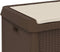 vidaXL - Tuinbox - met - zitkussen - 125 - L - polypropeen - bruin