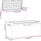 vidaXL - Tuinbox - met - zitkussen - 350 - L - polypropeen - bruin