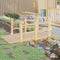 vidaXL - Tuinbrug - met - kettingrails - 150x67x56 - cm - massief - vurenhout