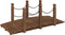 vidaXL - Tuinbrug - met - kettingrails - 150x67x56 - cm - massief - vurenhout