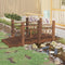 vidaXL - Tuinbrug - met - kettingrails - 150x67x56 - cm - massief - vurenhout