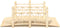 vidaXL - Tuinbrug - met - leuningen - 150x67x56 - cm - massief - vurenhout