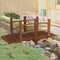 vidaXL - Tuinbrug - met - leuningen - 150x67x56 - cm - massief - vurenhout
