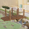 vidaXL - Tuinbrug - met - leuningen - 150x67x56 - cm - massief - vurenhout