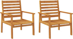 vidaXL - Tuinfauteuil - 2 - stuks - 66,5 - x - 65 - x - 81 - cm - massief - acaciahout