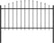 vidaXL - Tuinhek - met - speren - bovenkant - (1,25-1,5)x1,7 - m - staal - zwart