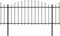 vidaXL - Tuinhek - met - speren - bovenkant - (1,25-1,5)x15,3 - m - staal - zwart
