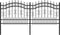 vidaXL - Tuinhek - met - spijlpunten - 140 - cm - gepoedercoat - staal - zwart