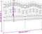 vidaXL - Tuinhek - met - spijlpunten - 140 - cm - gepoedercoat - staal - zwart