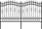 vidaXL - Tuinhek - met - spijlpunten - 165 - cm - gepoedercoat - staal - zwart