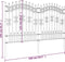 vidaXL - Tuinhek - met - spijlpunten - 165 - cm - gepoedercoat - staal - zwart