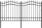 vidaXL - Tuinhek - met - spijlpunten - 165 - cm - gepoedercoat - staal - zwart