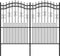 vidaXL - Tuinhek - met - spijlpunten - 165 - cm - gepoedercoat - staal - zwart