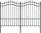 vidaXL - Tuinhek - met - spijlpunten - 190 - cm - gepoedercoat - staal - zwart