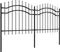 vidaXL - Tuinhek - met - spijlpunten - 190 - cm - gepoedercoat - staal - zwart