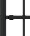 vidaXL - Tuinhek - met - spijlpunten - 222 - cm - gepoedercoat - staal - zwart