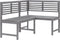 vidaXL - Tuinhoekbank - 140 - cm - massief - acaciahout - grijs