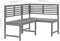 vidaXL - Tuinhoekbank - 140 - cm - massief - acaciahout - grijs