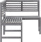 vidaXL - Tuinhoekbank - 140 - cm - massief - acaciahout - grijs
