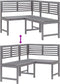 vidaXL - Tuinhoekbank - 140 - cm - massief - acaciahout - grijs
