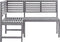 vidaXL - Tuinhoekbank - 140 - cm - massief - acaciahout - grijs