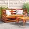 vidaXL - Tuinhoekbank - 2 - st - 70x70x67 - cm - massief - grenenhout - wasbruin