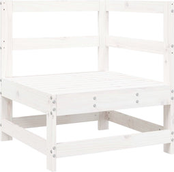 vidaXL - Tuinhoekbank - massief - grenenhout - wit