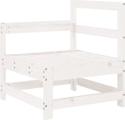 vidaXL - Tuinhoekbank - massief - grenenhout - wit