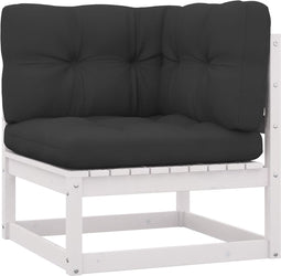 vidaXL - Tuinhoekbank - met - antracietkleurige - kussens - massief - grenenhout