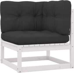 vidaXL - Tuinhoekbank - met - antracietkleurige - kussens - massief - grenenhout