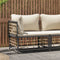 vidaXL - Tuinhoekbank - met - beige - kussens - poly - rattan