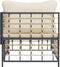 vidaXL - Tuinhoekbank - met - beige - kussens - poly - rattan