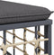vidaXL - Tuinhoekbank - met - donkergrijze - kussen - poly - rattan