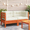 vidaXL - Tuinhoekbank - met - kussens - 2 - st - massief - grenenhout - wasbruin