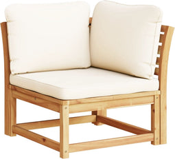 vidaXL - Tuinhoekbank - met - kussens - 73x73x65 - cm - massief - acaciahout