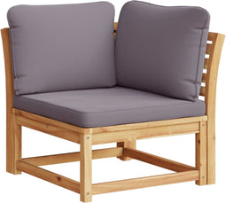 vidaXL - Tuinhoekbank - met - kussens - 73x73x65 - cm - massief - acaciahout