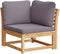 vidaXL - Tuinhoekbank - met - kussens - 73x73x65 - cm - massief - acaciahout