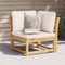 vidaXL - Tuinhoekbank - met - kussens - 73x73x65 - cm - massief - acaciahout
