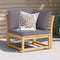 vidaXL - Tuinhoekbank - met - kussens - 73x73x65 - cm - massief - acaciahout