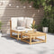 vidaXL - Tuinhoekbank - met - kussens - 73x73x65 - cm - massief - acaciahout