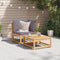 vidaXL - Tuinhoekbank - met - kussens - 73x73x65 - cm - massief - acaciahout