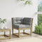 vidaXL - Tuinhoekbank - met - kussens - 73x73x78 - cm - geïmpregneerd - grenenhout