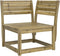 vidaXL - Tuinhoekbank - met - kussens - 73x73x78 - cm - geïmpregneerd - grenenhout